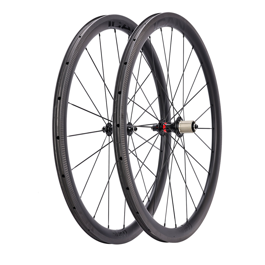 ICAN Alpha 40 pro rim brake wheels CN spokes TRIAERO